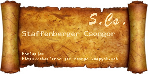 Staffenberger Csongor névjegykártya